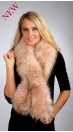 Pink Fox Fur Scarf